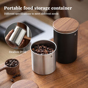 Tarro de Acero Inoxidable para Matcha y Azúcar — Con Tapa de Madera - QueensalesOF