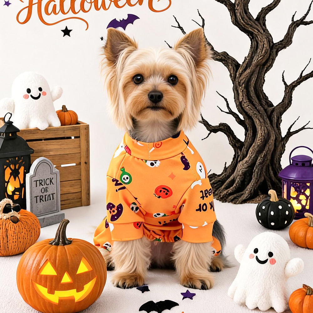 Pijama Halloween para Mascotas — Disfraz Divertido para Perros y Gatos - QueensalesOF