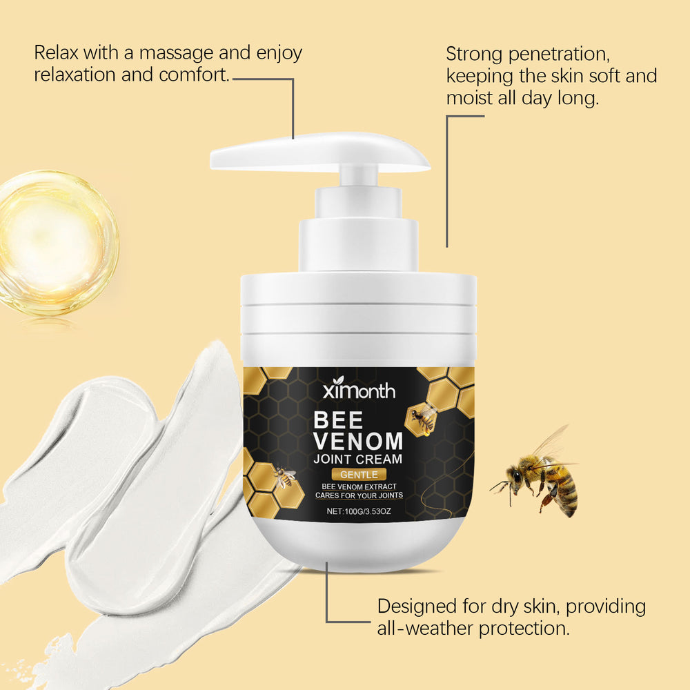 Ximonth Bee Venom Soothing Massage Cream, Moisturizes And Soothes Joint Discomfort With Daily Massage For Topical Treatment - QueensalesOF