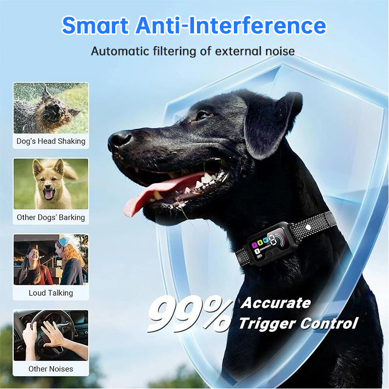Collar Antiladridos Inteligente para Perros — 8 Niveles, Resistente al Agua - QueensalesOF