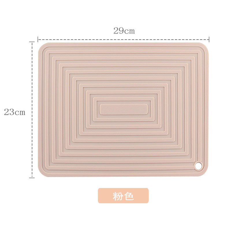 Large 29cm Silicone Pot Mat Square Thickeneded Insulation Mat Anti-Slip Corrugated Kitchen Table Casserole Mat Anti-Heat