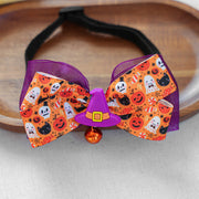 Pet Accessories Halloween Cat Dog Decoration Collar Funny Glow-in-the-Dark Skull Dog Bow Tie Collar - QueensalesOF