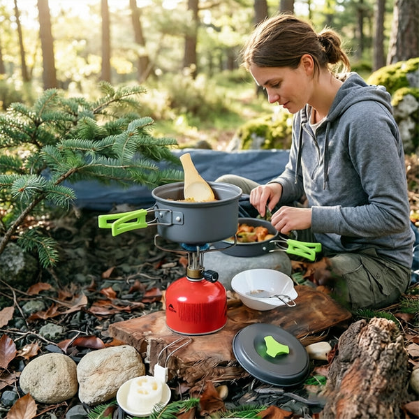 Kit de Cocina para Camping — Utensilios Portátiles y Ligeros - QueensalesOF