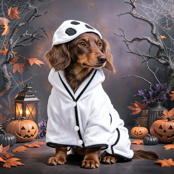Halloween Pet Bath Towel Dog Cat Robe Sleepwear Bathing Towel Pet Supplies Small Dogs - QueensalesOF