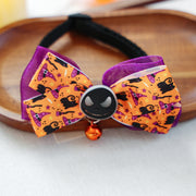 Pet Accessories Halloween Cat Dog Decoration Collar Funny Glow-in-the-Dark Skull Dog Bow Tie Collar - QueensalesOF