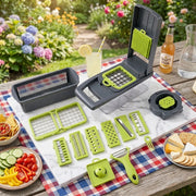 16-in-1 Vegetable Chopper PE+ABS Multi-Blade Kitchen Gadget for Home Cooking & Meal Prep