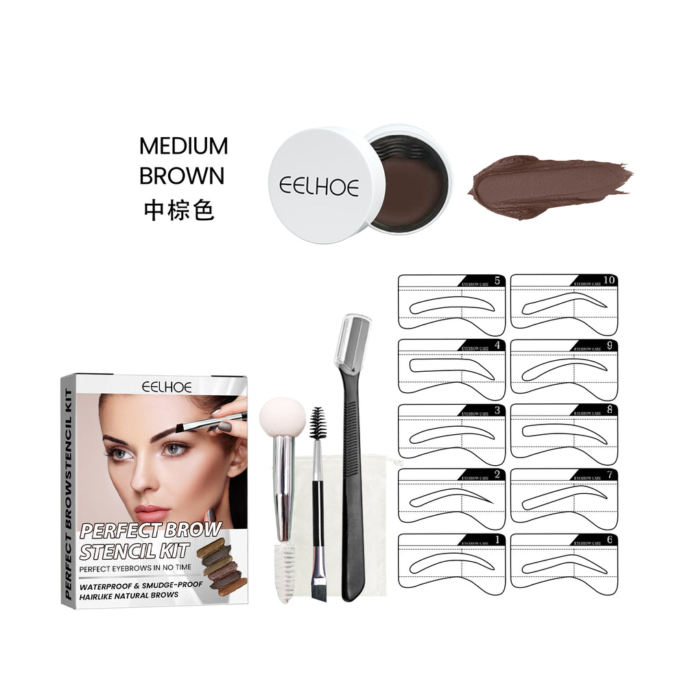 Kit de Plantillas para Cejas — Crema Resistente al Agua y Sin Corrimiento - QueensalesOF