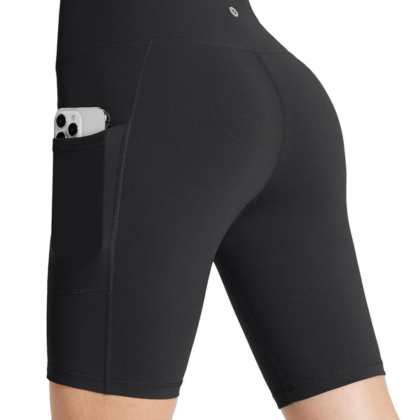 Shorts de Ciclismo para Mujer — Cintura Alta con Bolsillos - QueensalesOF