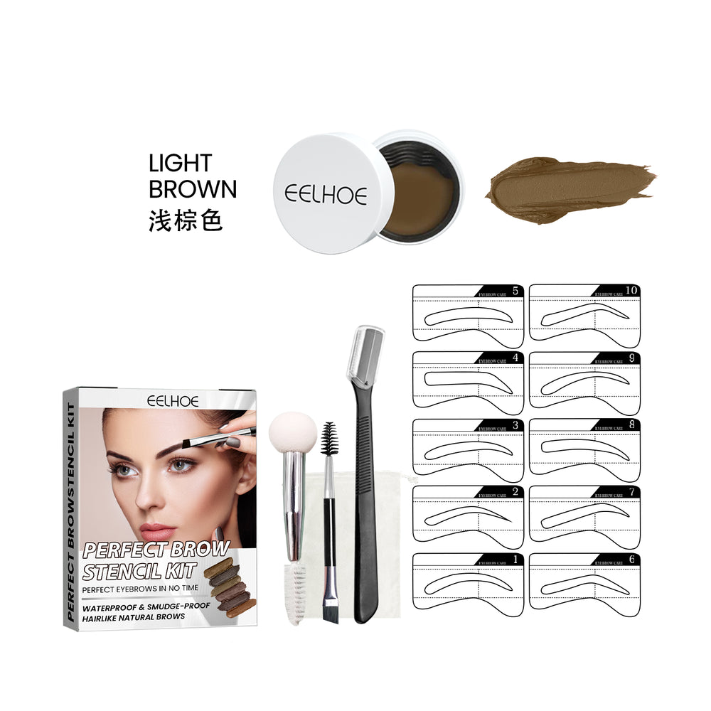 Kit de Plantillas para Cejas — Crema Resistente al Agua y Sin Corrimiento - QueensalesOF