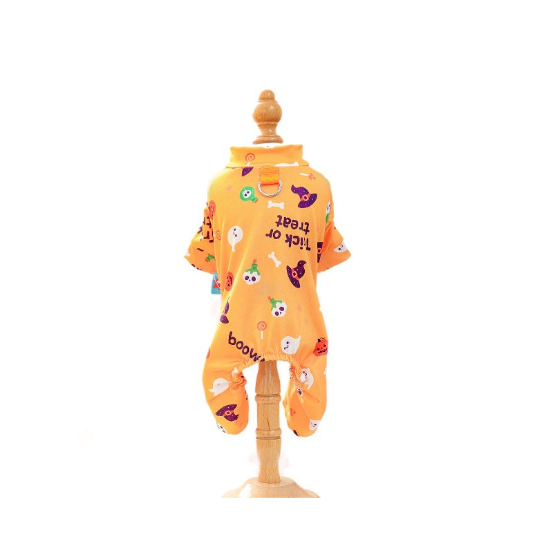 Halloween Dog Clothes Pet Cat Pajamas Four-Legged Onesie Home Wear Wholesale Drop Shipping