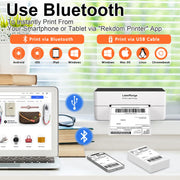 4x6 Thermal Shipping Label Printer with Bluetooth & USB - QueensalesOF