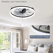 Ventilador de Techo LED con Control por App y Mando — 23 Pulgadas - QueensalesOF