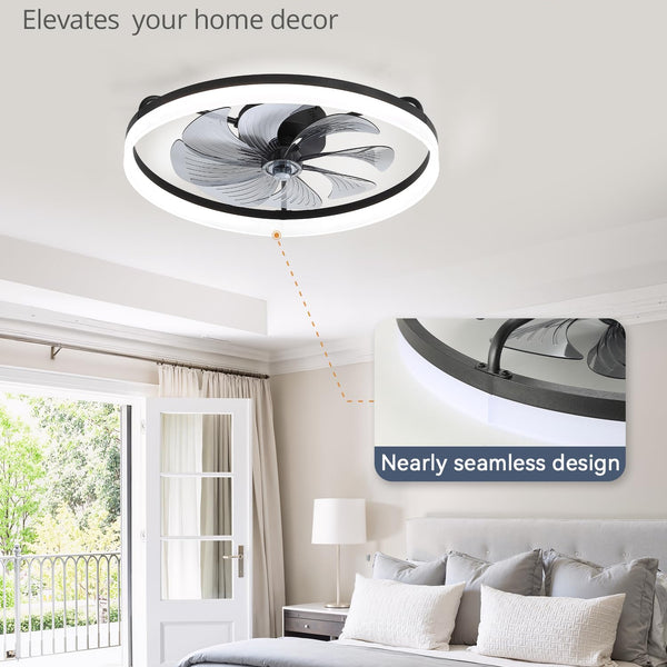 Ventilador de Techo LED con Control por App y Mando — 23 Pulgadas - QueensalesOF