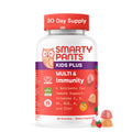 SmartyPants Kids Plus Multi & Immunity Multivitamin Gummies with Vitamins C, D, B6, B12, A, Zinc, Biotin, Iodine, Gluten Free, Clean Label, Two Fruit Flavors, 60 Gummies (30 Day Supply)