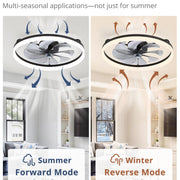 Ventilador de Techo LED con Control por App y Mando — 23 Pulgadas - QueensalesOF