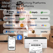 4x6 Thermal Shipping Label Printer with Bluetooth & USB - QueensalesOF