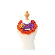Pet Accessories Halloween Knit Gold Label Bandana Cat Dog Neck Scarf Ghost Festival Pumpkin Collar - QueensalesOF