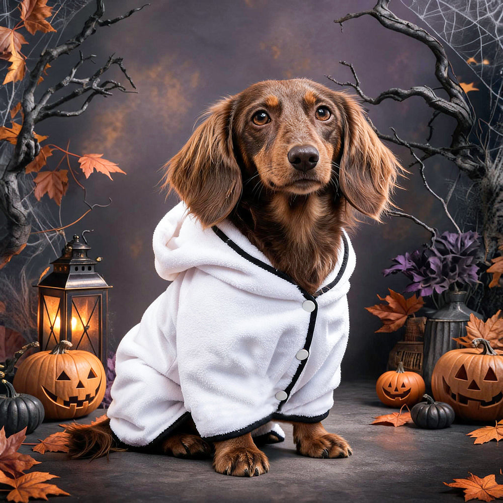 Halloween Pet Bath Towel Dog Cat Robe Sleepwear Bathing Towel Pet Supplies Small Dogs - QueensalesOF