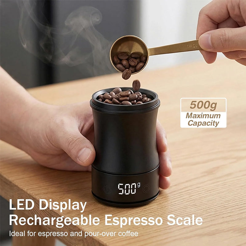 Taza Dosificadora de Café con Balanza LED Recargable - QueensalesOF
