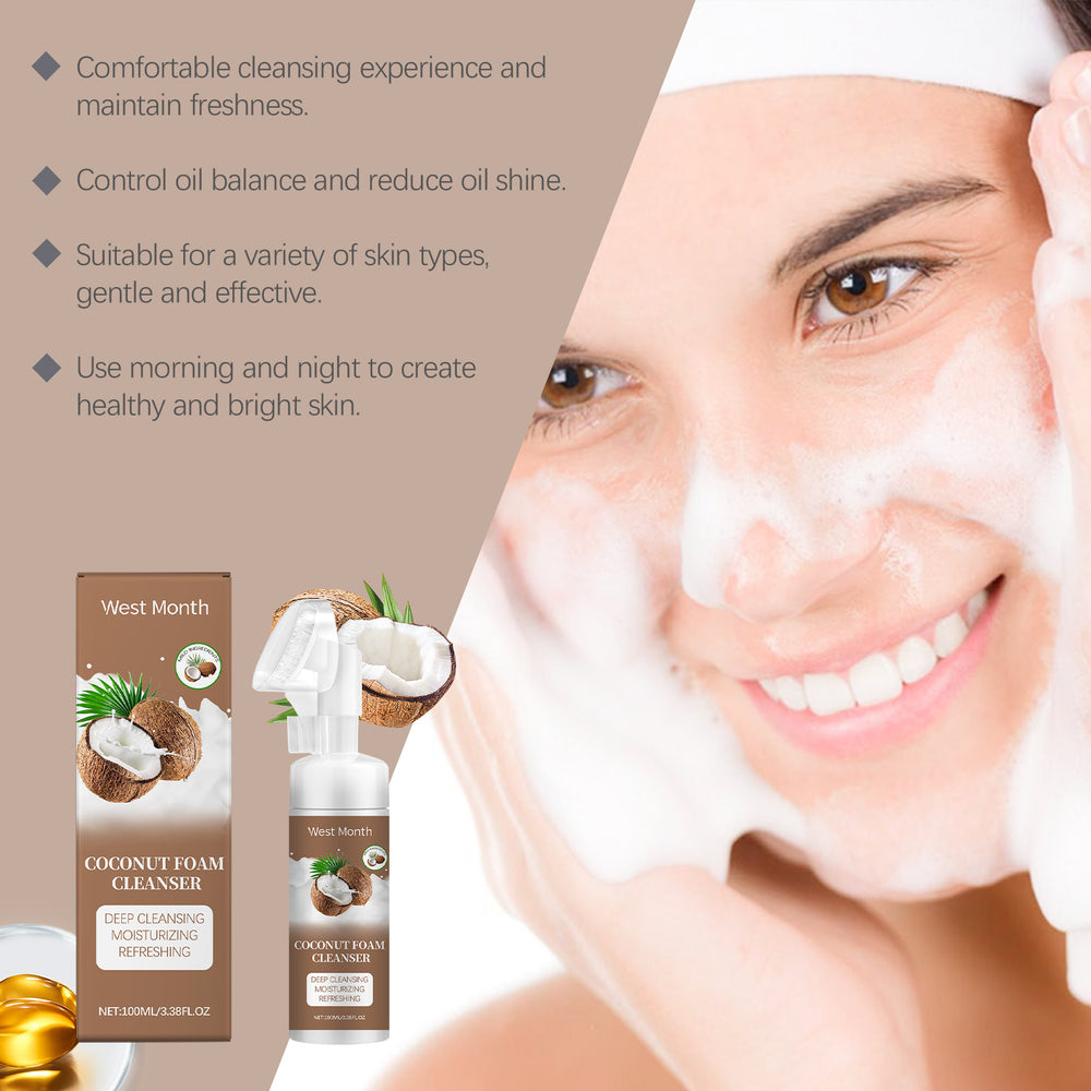 Limpiador Facial de Coco — Espuma Suave para Poros - QueensalesOF
