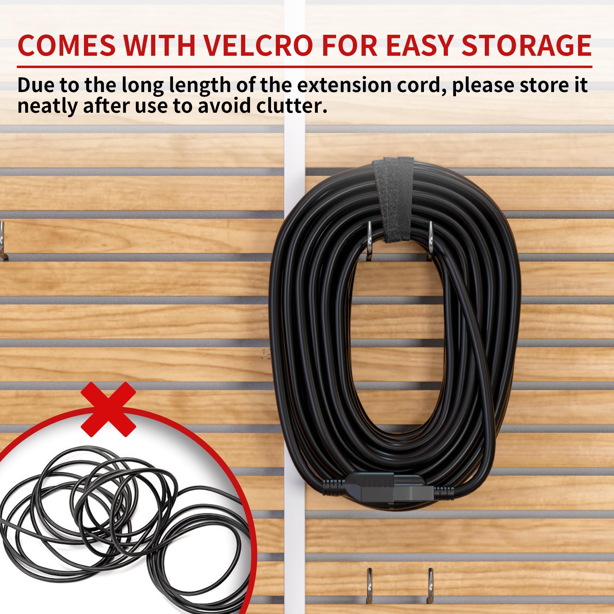 Skrizcable 16/3 25 FT Outdoor Extension Cord Waterproof, Weatherproof & Flame Retardant Black 3 Prong Power Cord Outside for Lawn & Garden, 13 Amps 1625 Watts 125 VAC 16AWG SJTW, ETL Listed