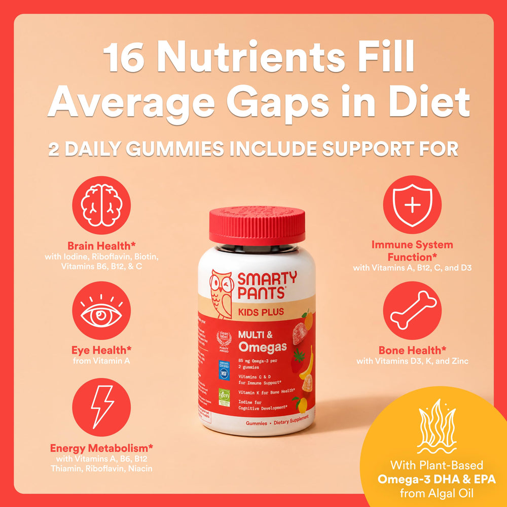 Multivitamínico Infantil en Gomitas SmartyPants — Con Omega 3 y Vitamina D - QueensalesOF