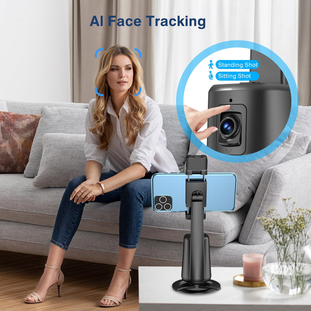 Trípode con Seguimiento Facial 360° — Control por Gestos y Control Remoto - QueensalesOF
