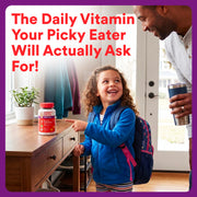 SmartyPants Kids Plus Multi & Immunity Multivitamin Gummies with Vitamins C, D, B6, B12, A, Zinc, Biotin, Iodine, Gluten Free, Clean Label, Two Fruit Flavors, 60 Gummies (30 Day Supply) - QueensalesOF