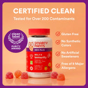 SmartyPants Kids Plus Multi & Immunity Multivitamin Gummies with Vitamins C, D, B6, B12, A, Zinc, Biotin, Iodine, Gluten Free, Clean Label, Two Fruit Flavors, 60 Gummies (30 Day Supply) - QueensalesOF