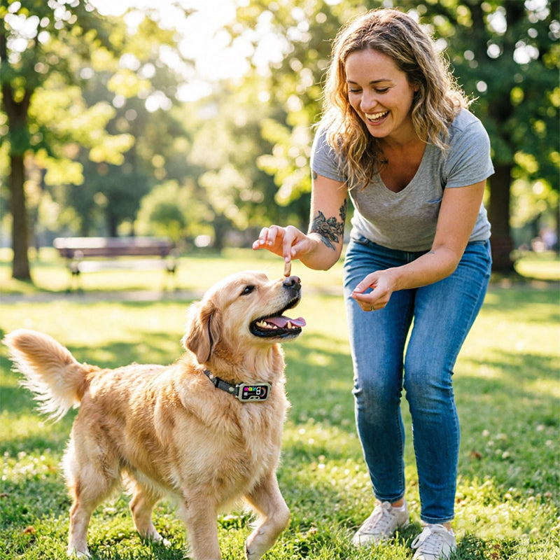 Collar Antiladridos Inteligente para Perros — 8 Niveles, Resistente al Agua - QueensalesOF