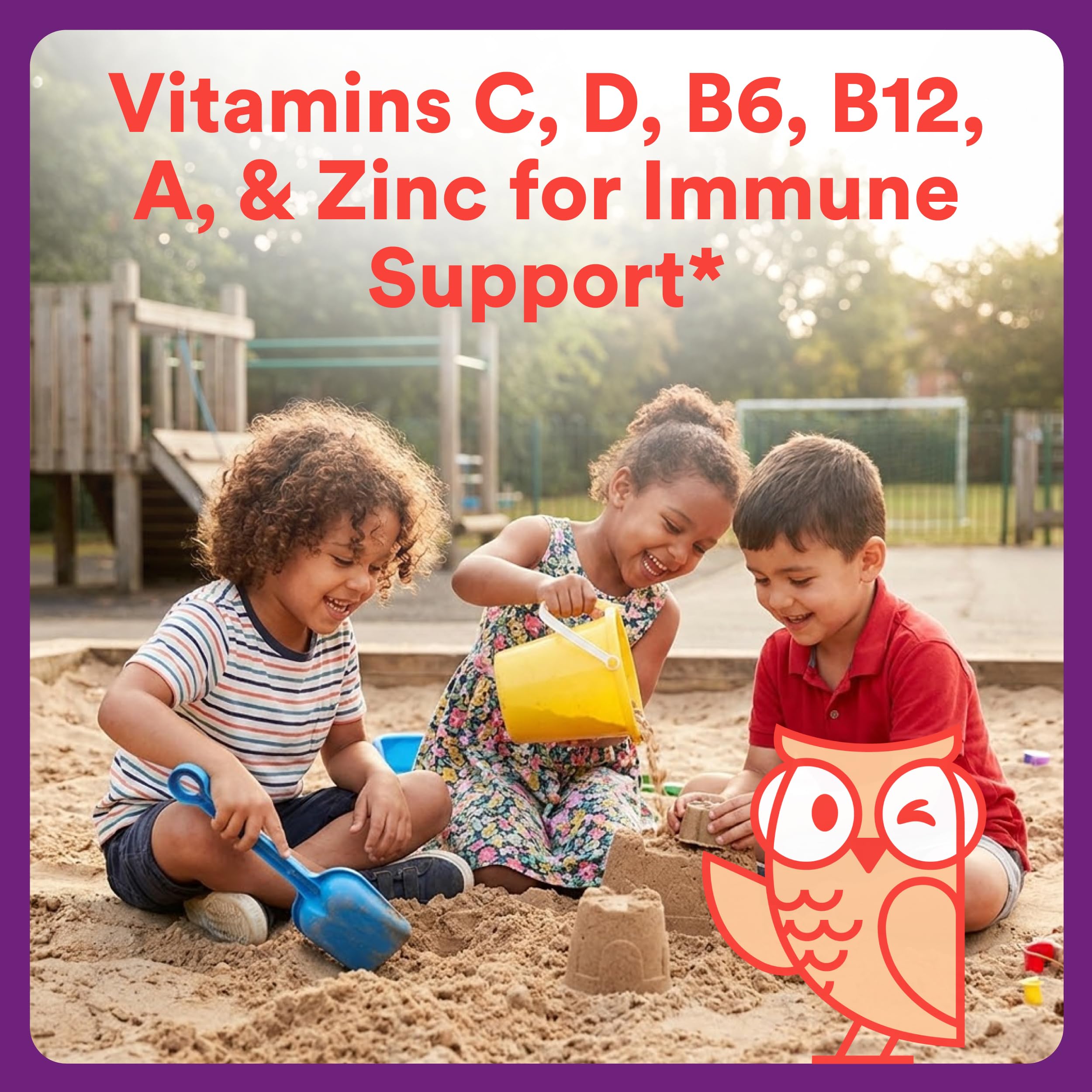 SmartyPants Kids Plus Multi & Immunity Multivitamin Gummies with Vitamins C, D, B6, B12, A, Zinc, Biotin, Iodine, Gluten Free, Clean Label, Two Fruit Flavors, 60 Gummies (30 Day Supply)