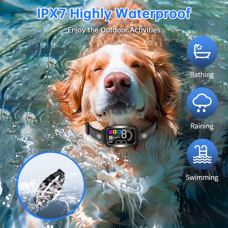 Collar Antiladridos Inteligente para Perros — 8 Niveles, Resistente al Agua - QueensalesOF