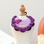 Pet Accessories Halloween Knit Gold Label Bandana Cat Dog Neck Scarf Ghost Festival Pumpkin Collar - QueensalesOF