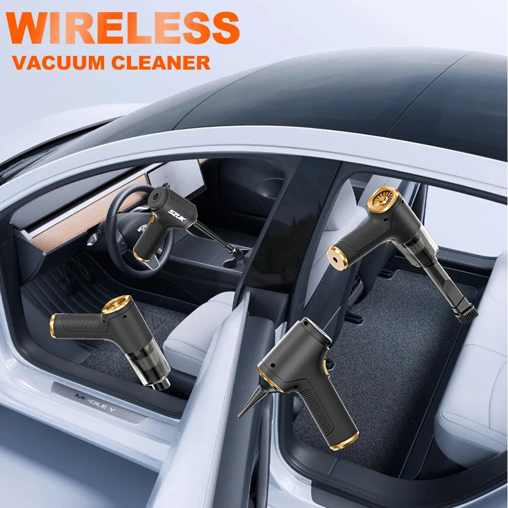 SZUK 17000PA Car Vacuum Clenaer Mini Cordlees Powerful Wirelens Handheid Cleinang Machine Car Cleaner Portoble Vaccum Cleanes