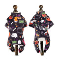 Halloween Orange Pet Onesie Four-Legged Pajamas for Teddy, Yorkshire TerrierUniversal Pumpkin Print Clothing