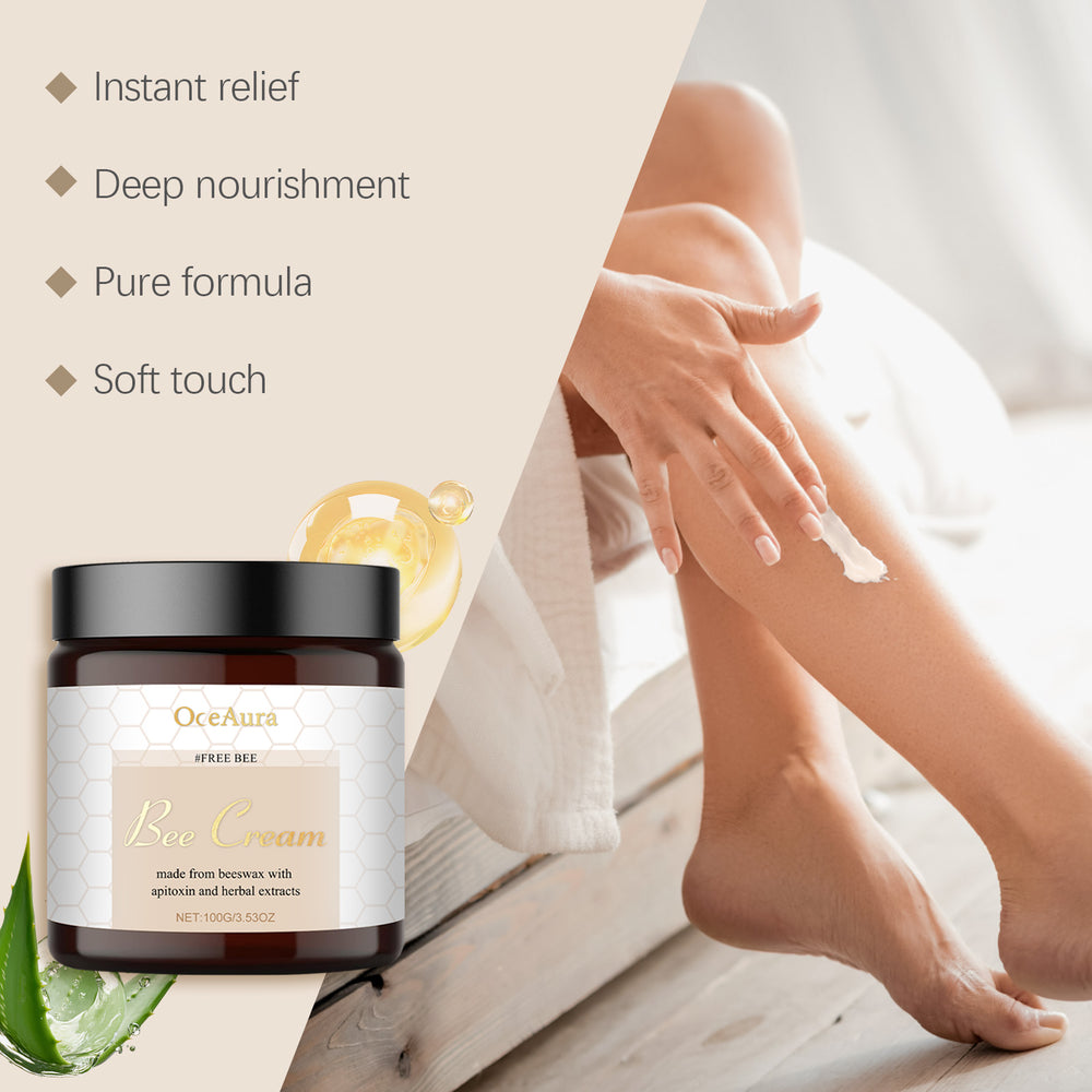 OceAura Bee Venom Care Cream Daily Body Skin Discomfort Moisturizing Moisturizing Massage Topical Cream - QueensalesOF