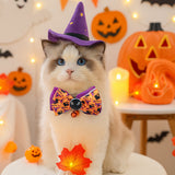 Pet Accessories Halloween Cat Dog Decoration Collar Funny Glow-in-the-Dark Skull Dog Bow Tie Collar - QueensalesOF