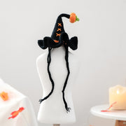 Pet Hair Knit Pumpkin Wizard Hat for Small Dogs and Cats, Halloween Pet Costume, Dog and Cat Hat - QueensalesOF