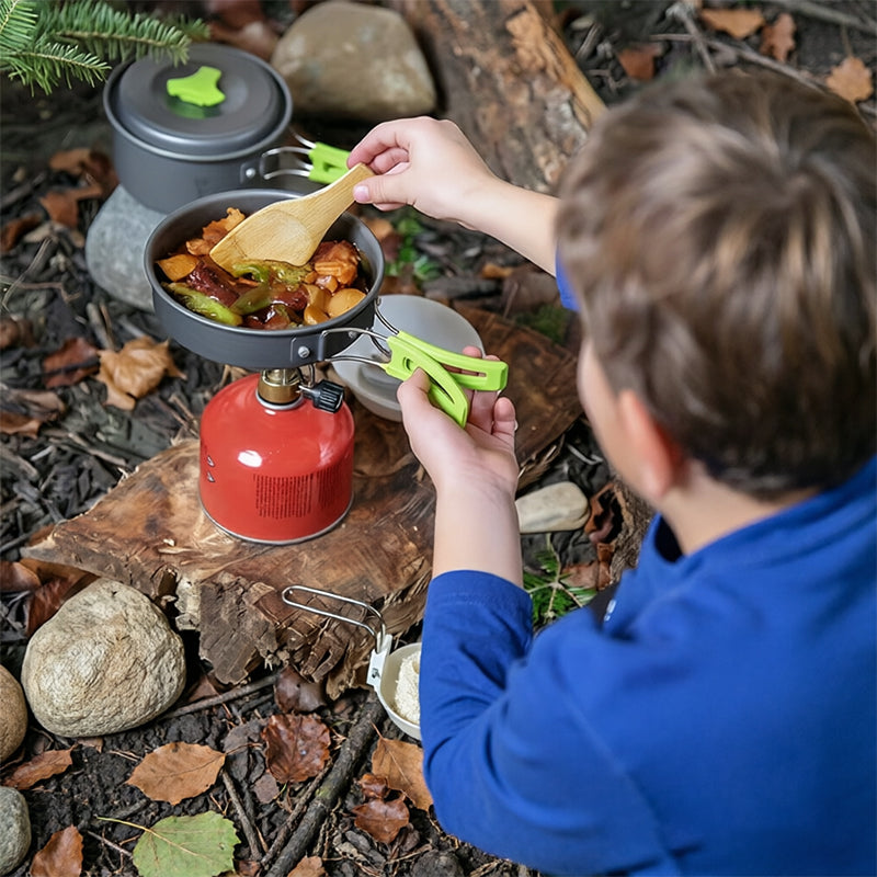 Kit de Cocina para Camping — Utensilios Portátiles y Ligeros - QueensalesOF