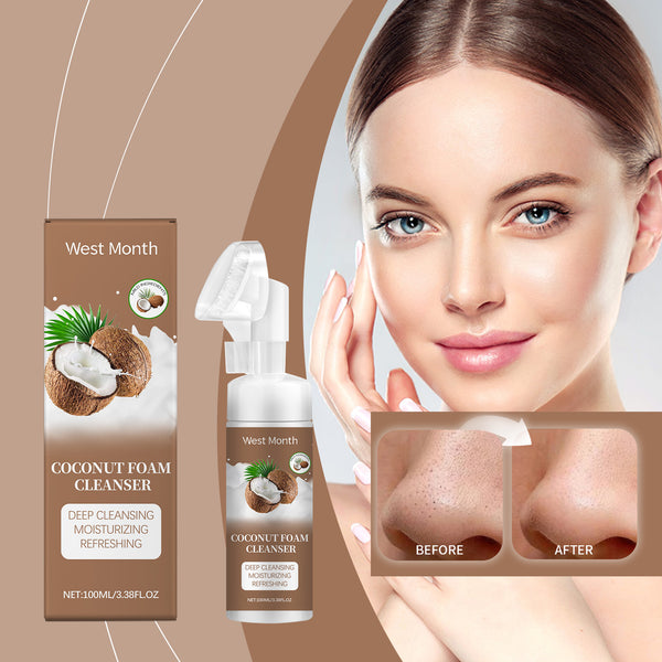 Limpiador Facial de Coco — Espuma Suave para Poros - QueensalesOF