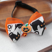 Pet Accessories Halloween Cat Dog Decoration Collar Funny Glow-in-the-Dark Skull Dog Bow Tie Collar - QueensalesOF