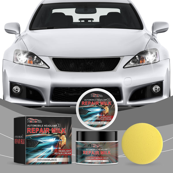 Homonth Car Headlight Repair Kit, Car Bright Retreading Agent, Light Scratch Yellow Retreading Crystal Plating Agent - QueensalesOF