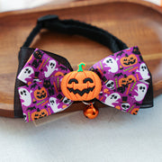 Pet Accessories Halloween Cat Dog Decoration Collar Funny Glow-in-the-Dark Skull Dog Bow Tie Collar - QueensalesOF