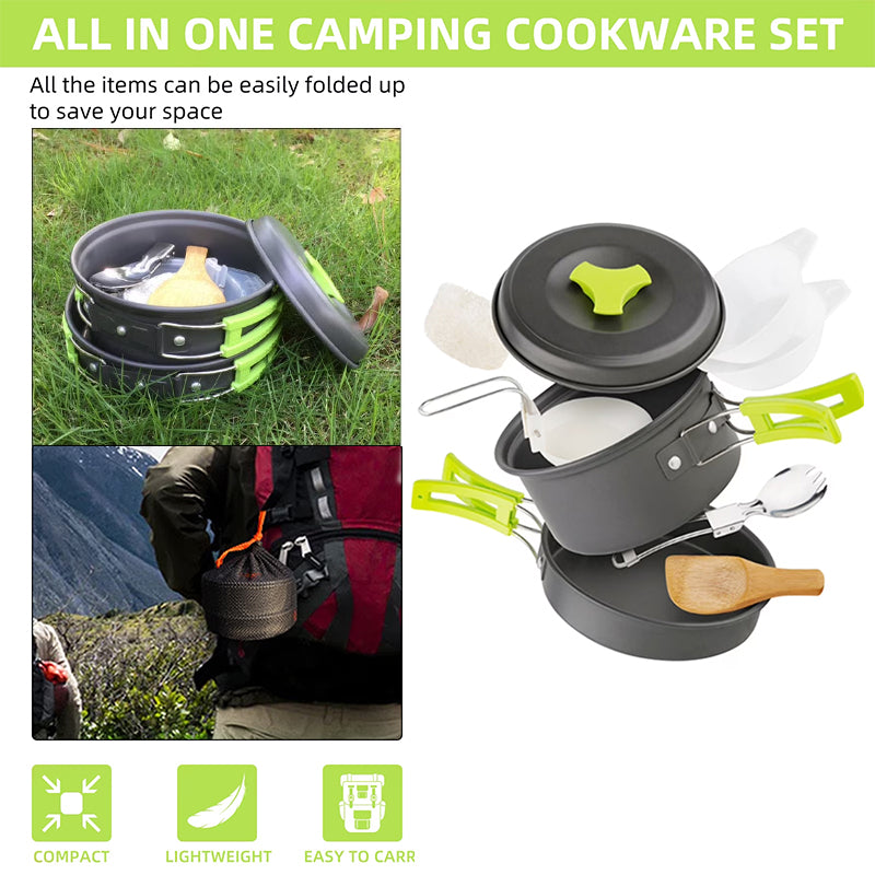 Kit de Cocina para Camping — Utensilios Portátiles y Ligeros - QueensalesOF