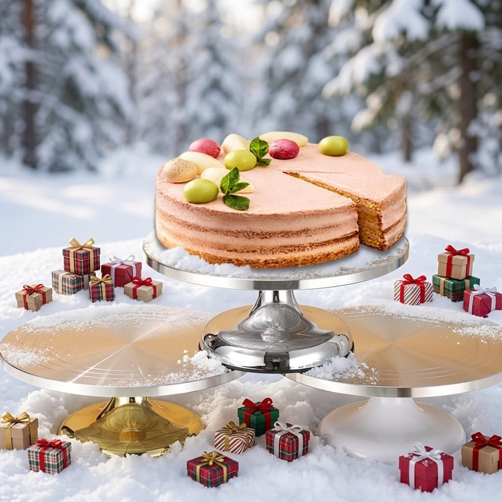 Aluminum Alloy cake turntable new baking tools DIY birthday cake turntable mold non-slip decorating table utensils