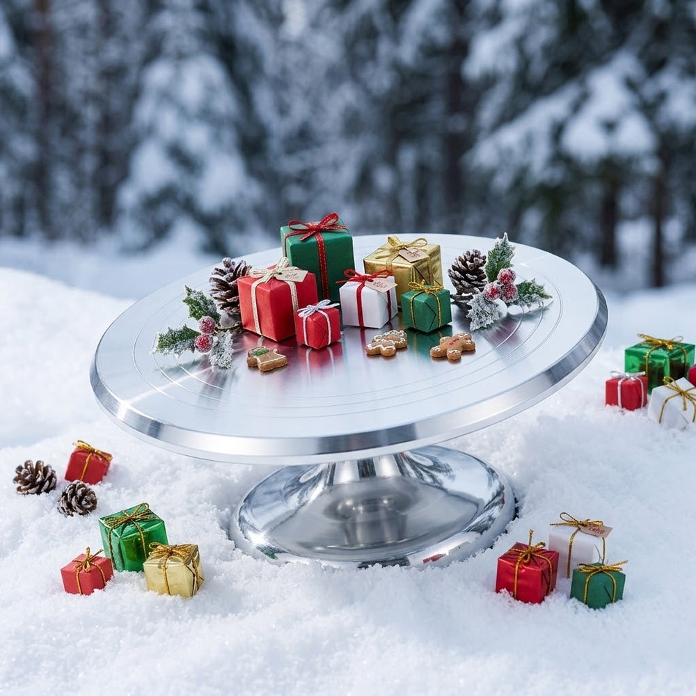 Aluminum Alloy cake turntable new baking tools DIY birthday cake turntable mold non-slip decorating table utensils