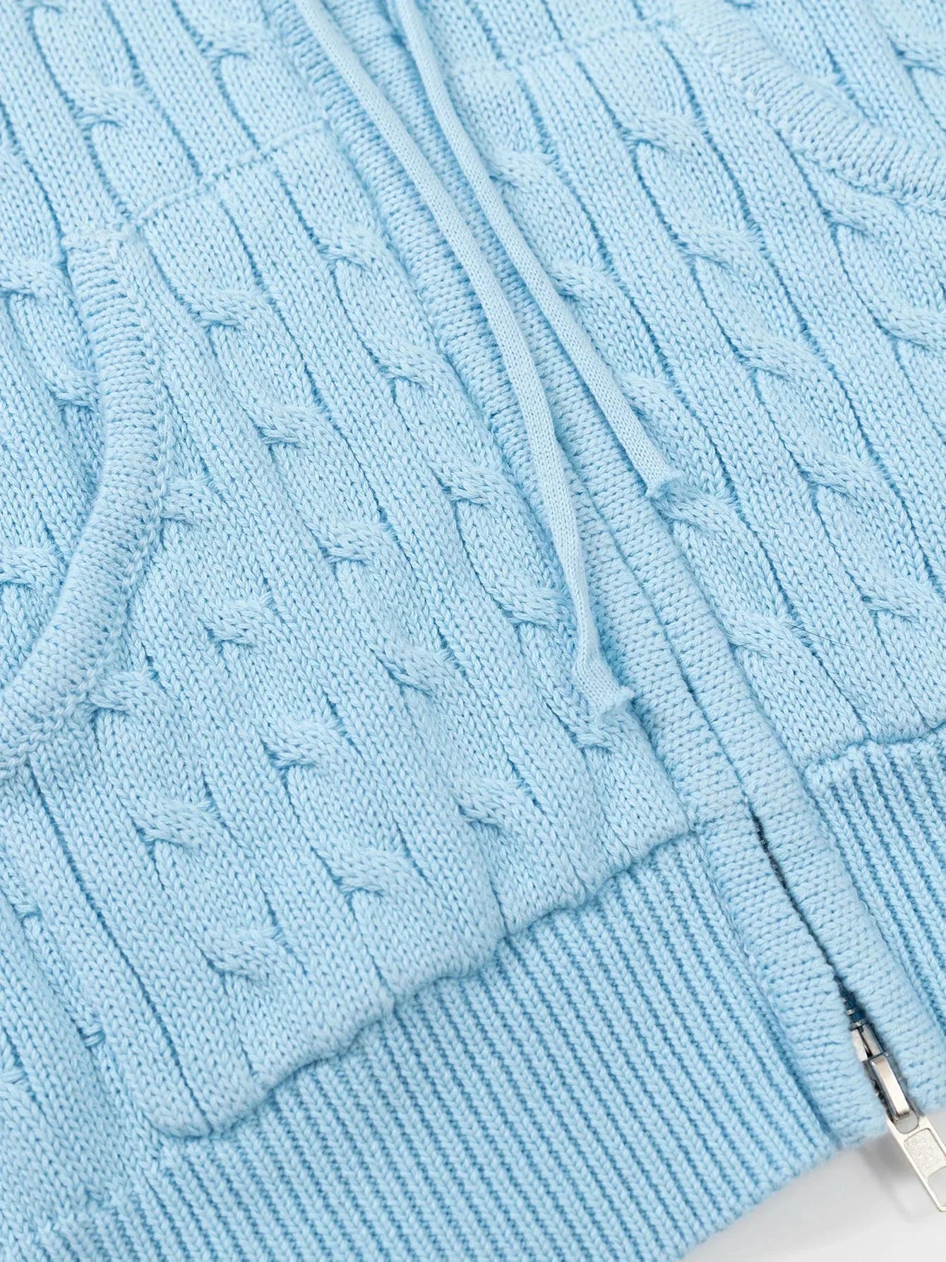 Long sleeve top korean fashion cropped cardigans women knit sweaters zipper up cute cardigan preppy style hooded sweater Autumn