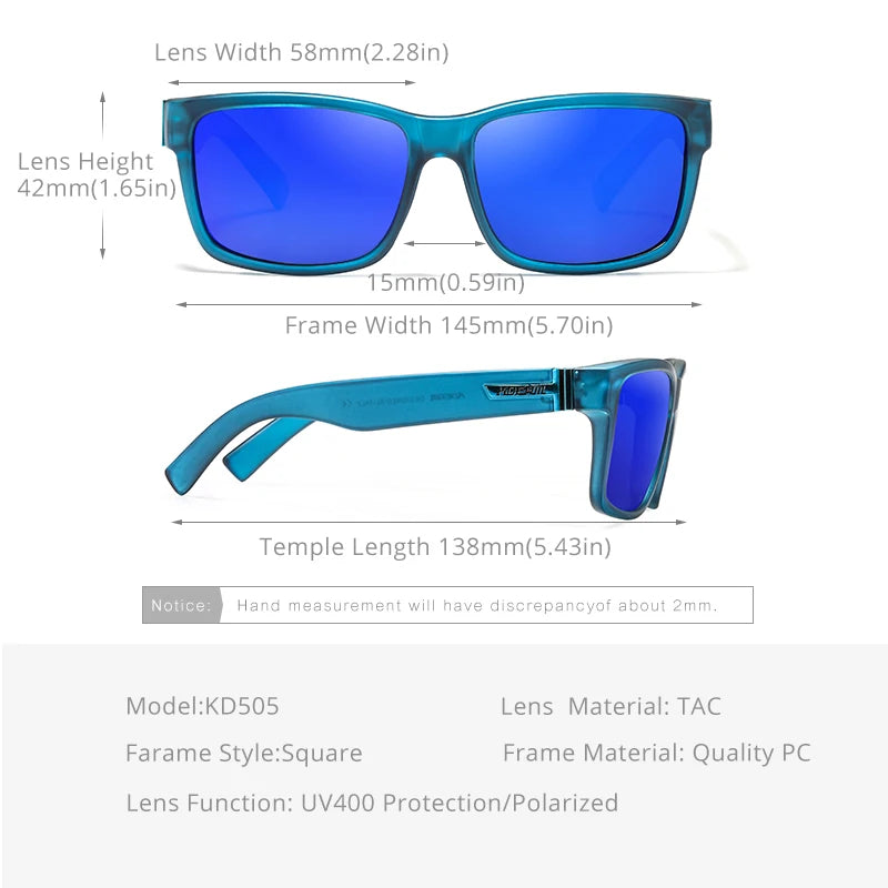 KDEAM Exclusive Sunglasses Polarized  for Men and Women Surfing Hiking Sports Sun Glasses New Translucent Blue of KD505 CE