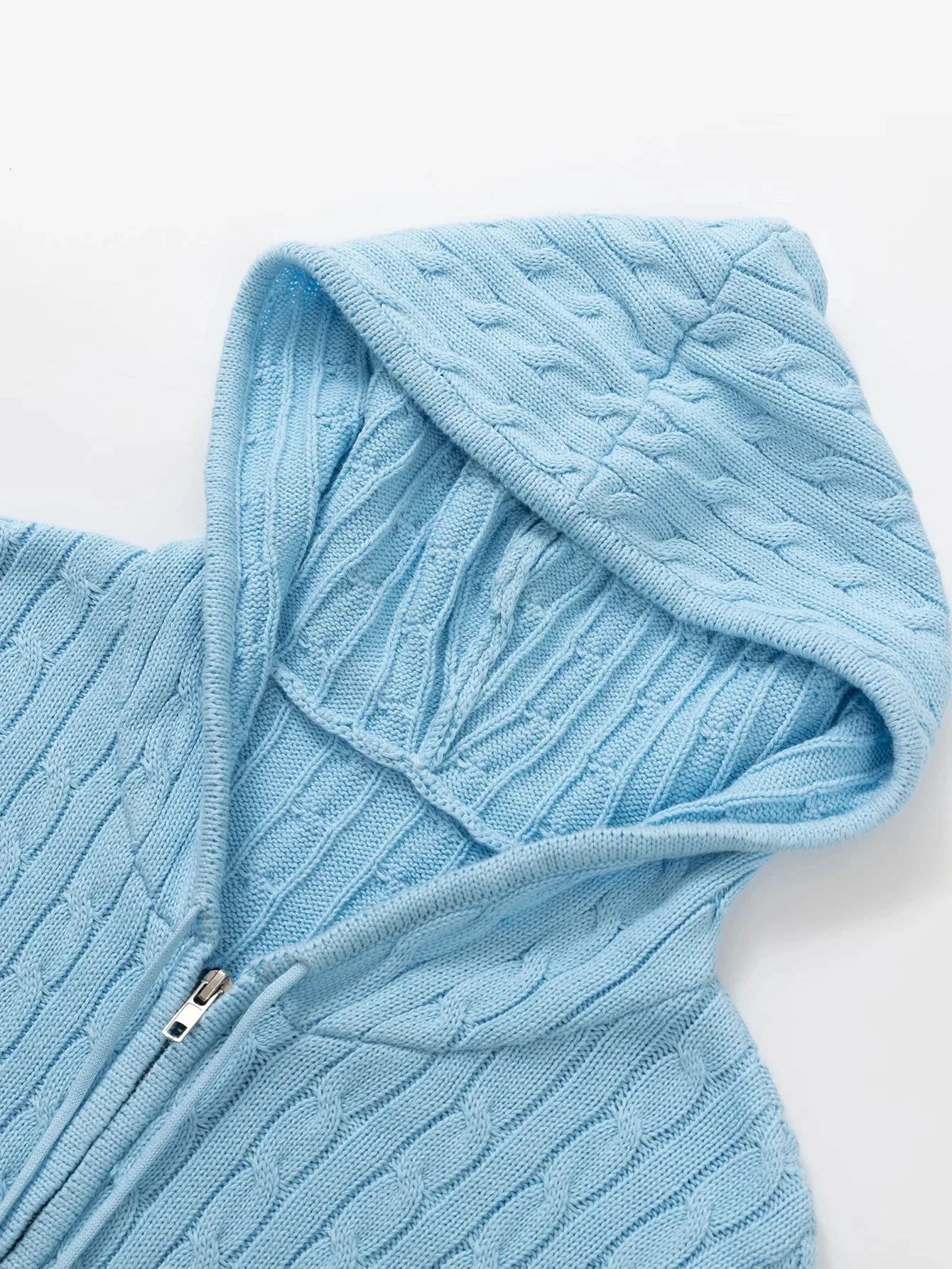 Long sleeve top korean fashion cropped cardigans women knit sweaters zipper up cute cardigan preppy style hooded sweater Autumn