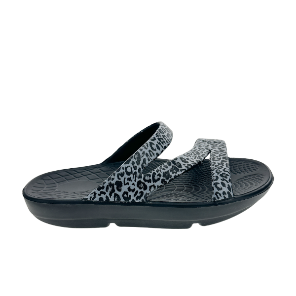Sovella Women's PF Slide Black/Leopard - QueensalesOF
